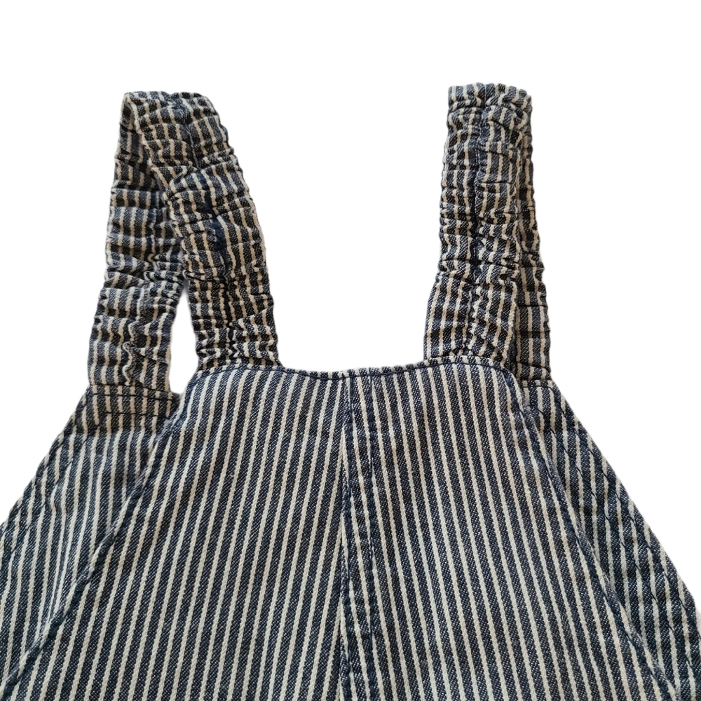 NWT Vintage Kids Denim Railroad Conductor Hickory Striped Dungaree Overalls - Picture 6 of 13